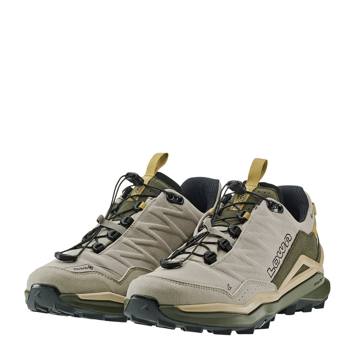LOWA Maddox PRO GTX Lo miesten ulkoilukenkä, pikanauhoitus, desert/olive