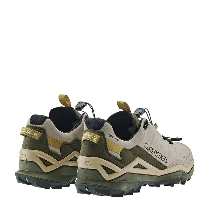 LOWA Maddox PRO GTX Lo miesten ulkoilukenkä, pikanauhoitus, desert/olive