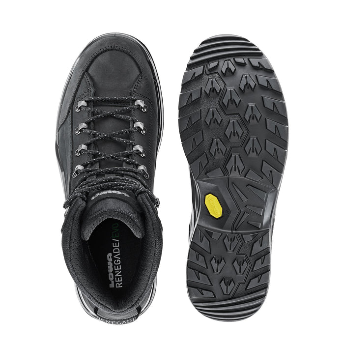 LOWA Renegade EVO GTX Mid W miesten ulkoilukenkä, leveä lesti, deep black