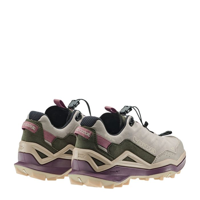 LOWA Maddox PRO GTX Lo naisten ulkoilukenkä, pikanauhoitus, desert/old rose