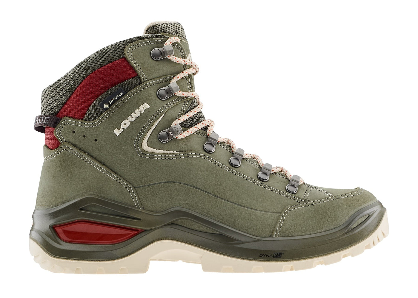 LOWA Renegade EVO GTX Mid naisten ulkoilukenkä, grey green/panna