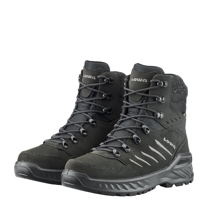 LOWA Nabucco GTX miesten talvikenkä, ARCTIC GRIP TRAC II -pohja, anthracite/grey